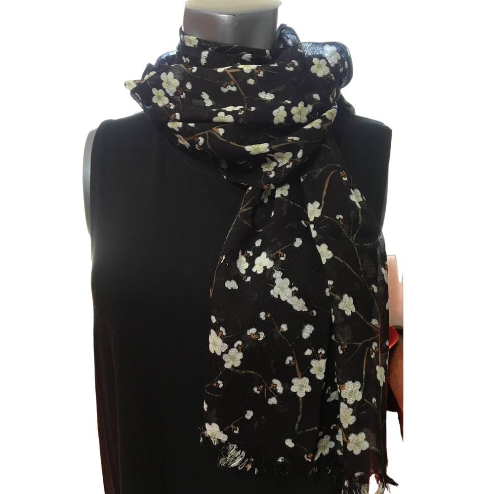 NWT "In Bloom" Scarf by Onam, Beautiful Floral Scarf Made From Bamboo Rayon